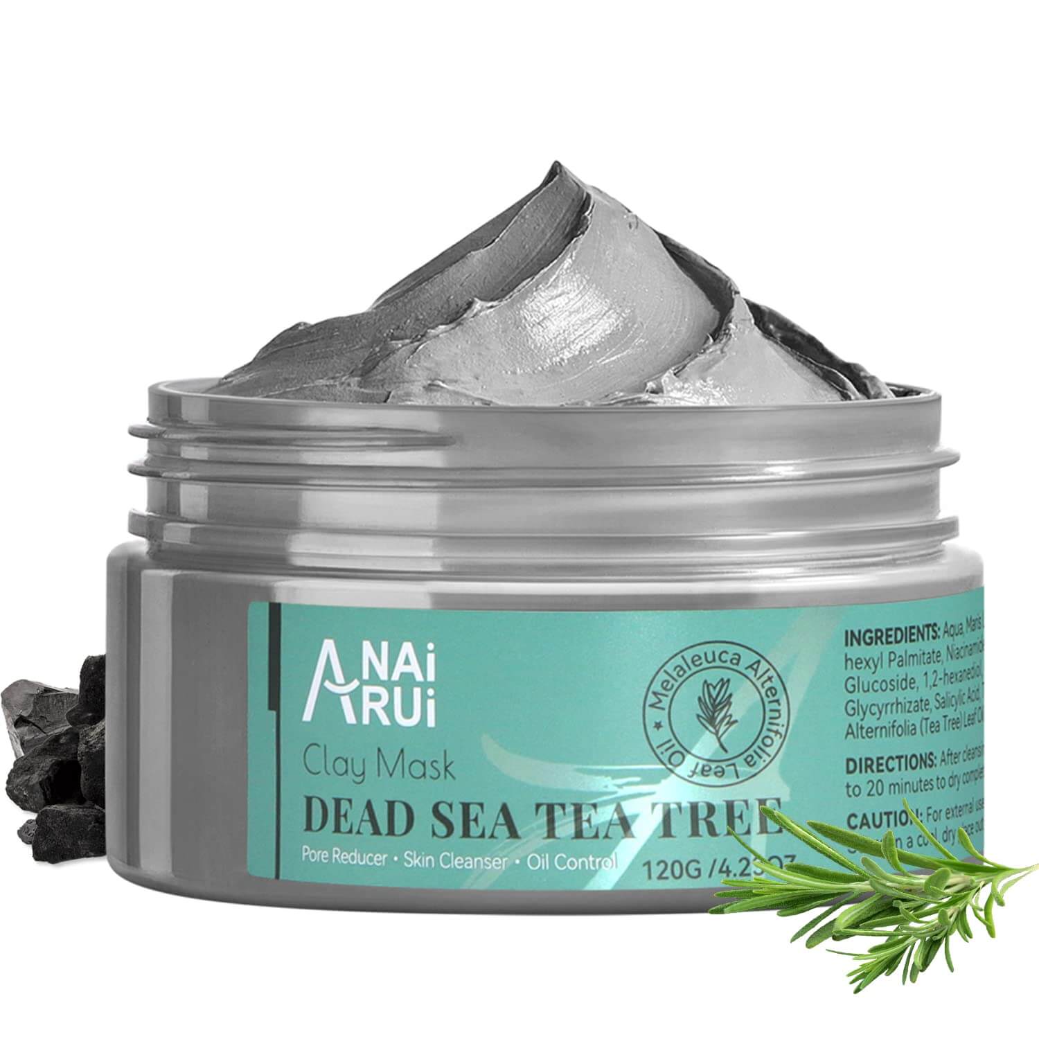 Dead Sea Mud Face Mask with Tea Tree for Acne, Remove Blackheads