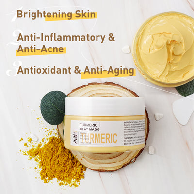 Benefits of best turmeric clay face mask for dark spots and acne scars