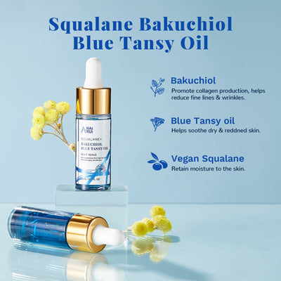 Squalane Bakuchiol blue Facial Oil 