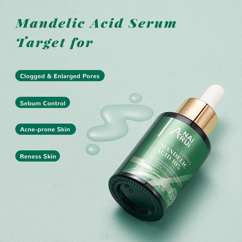 ANAIRUI 10% Mandelic Acid Serum Peel Solution for Dark Spots, Blackheads, Pores 30ml 1fl oz