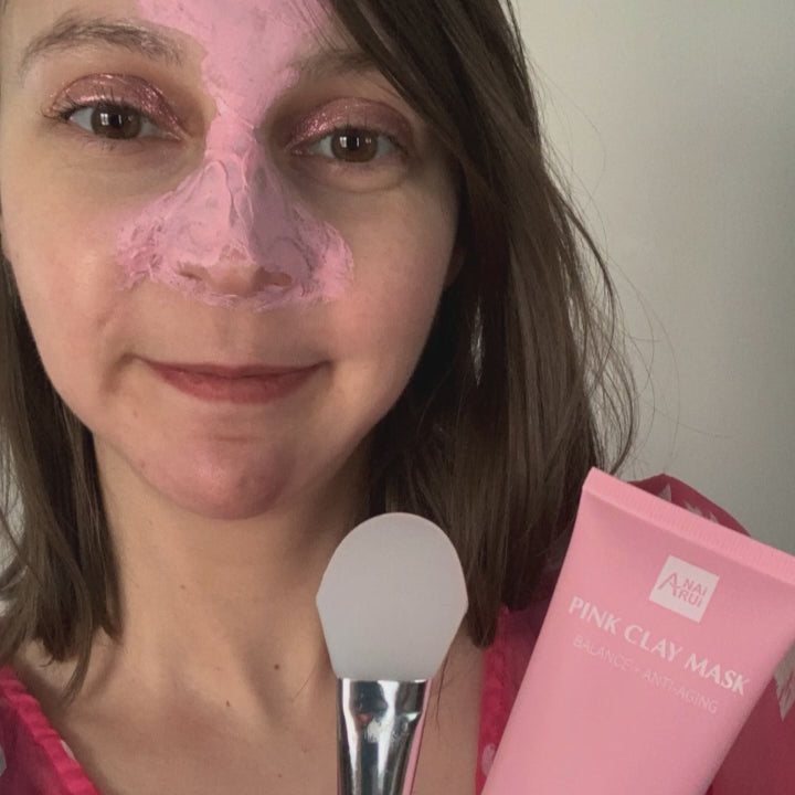 ANAIRUI Australia Pink Clay Gesichtsmaske mit Hagebuttensamenöl zur Aufhellung der Detox-Maske 80 g 2,82 oz