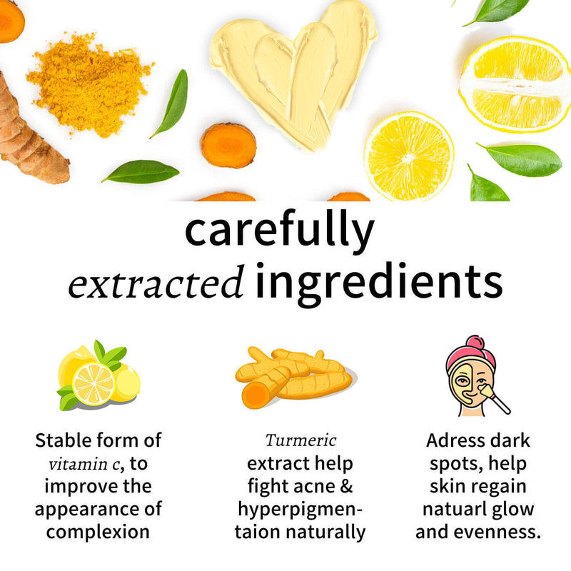 ANAIRUI Naturlig C-vitamin Gurkemeie Ansiktsmaske for lysere anti-akne 120g 4.05oz